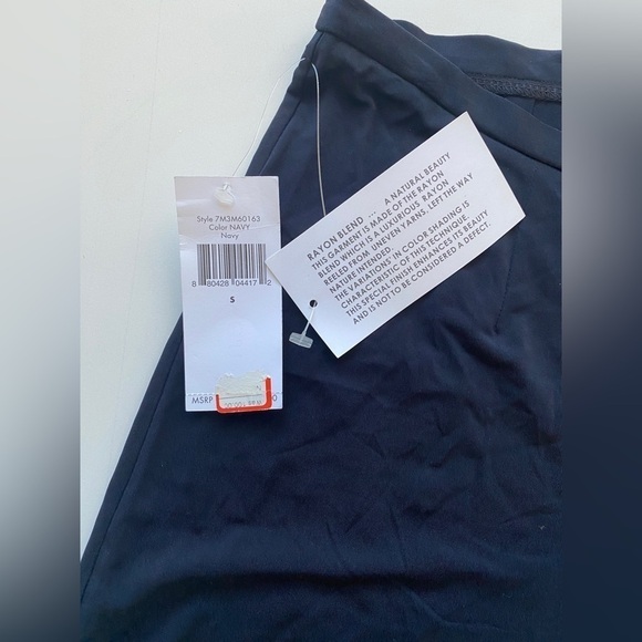 NWT Calvin Klein Blue Rayon Blend Lightweight Dress Work Zip Pants Women’s Small - Picture 4 of 12